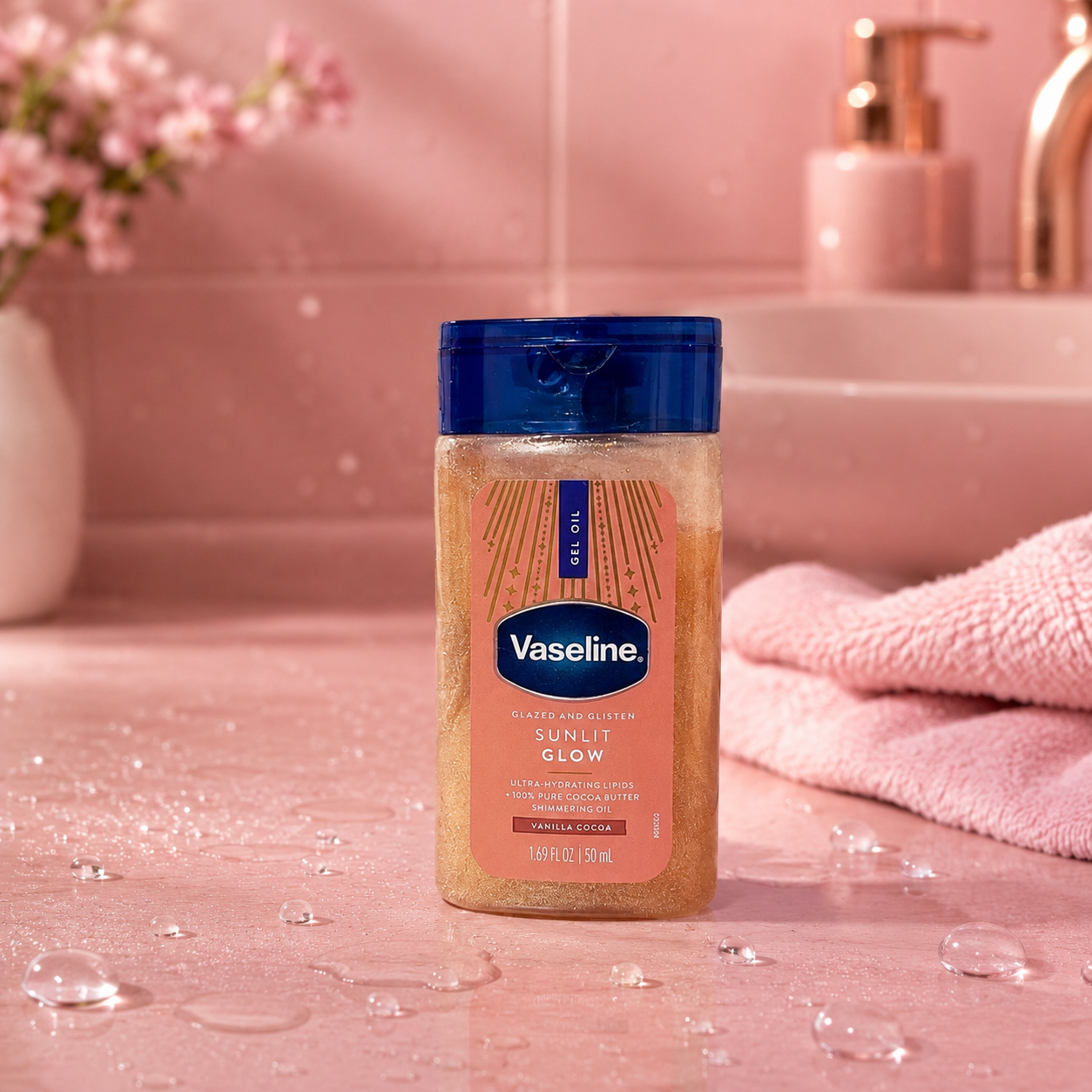 Mini Vaseline Glazed and Glisten Sunlit Glow | Vanilla Cocoa